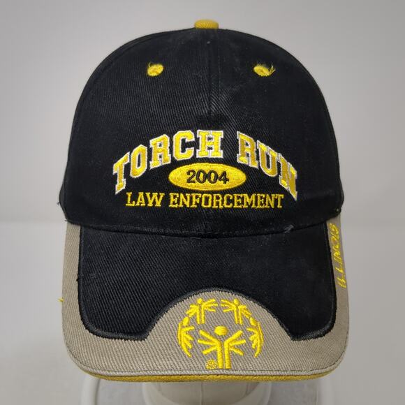 Torch Run 2004 Law Enforcement Baseball Cap Black One Size Adjustable Bwm Global - Picture 2 of 10